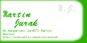 martin jurak business card